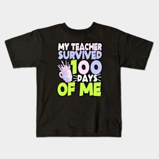 Funny School Gift 100 Days Of School Kids T-Shirt